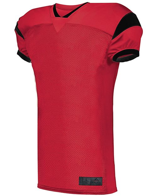 Men's Slant Football Jersey Black/ White front view for custom printing