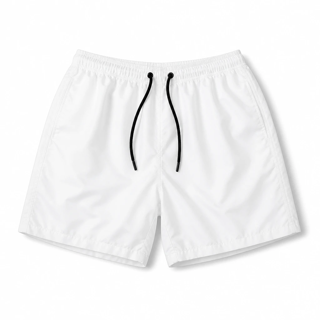 The Reserve Collection A2Z 5" Swim Shorts White front view for custom printing