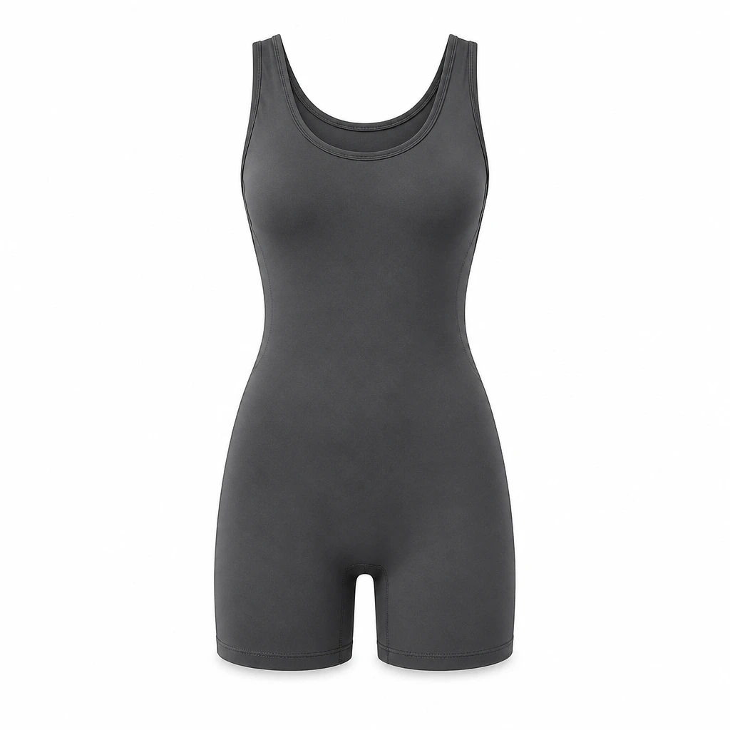 The Reserve Collection BH4000 Hot Girl Bodysuit Grey front view for custom printing