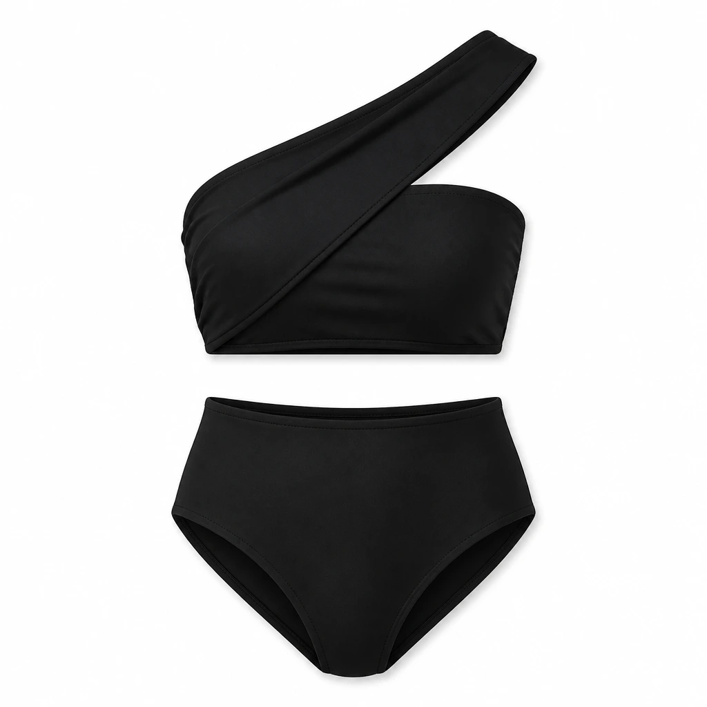 The Reserve Collection BH4110 One Shoulder Bikini Swimwear Default front view for custom printing