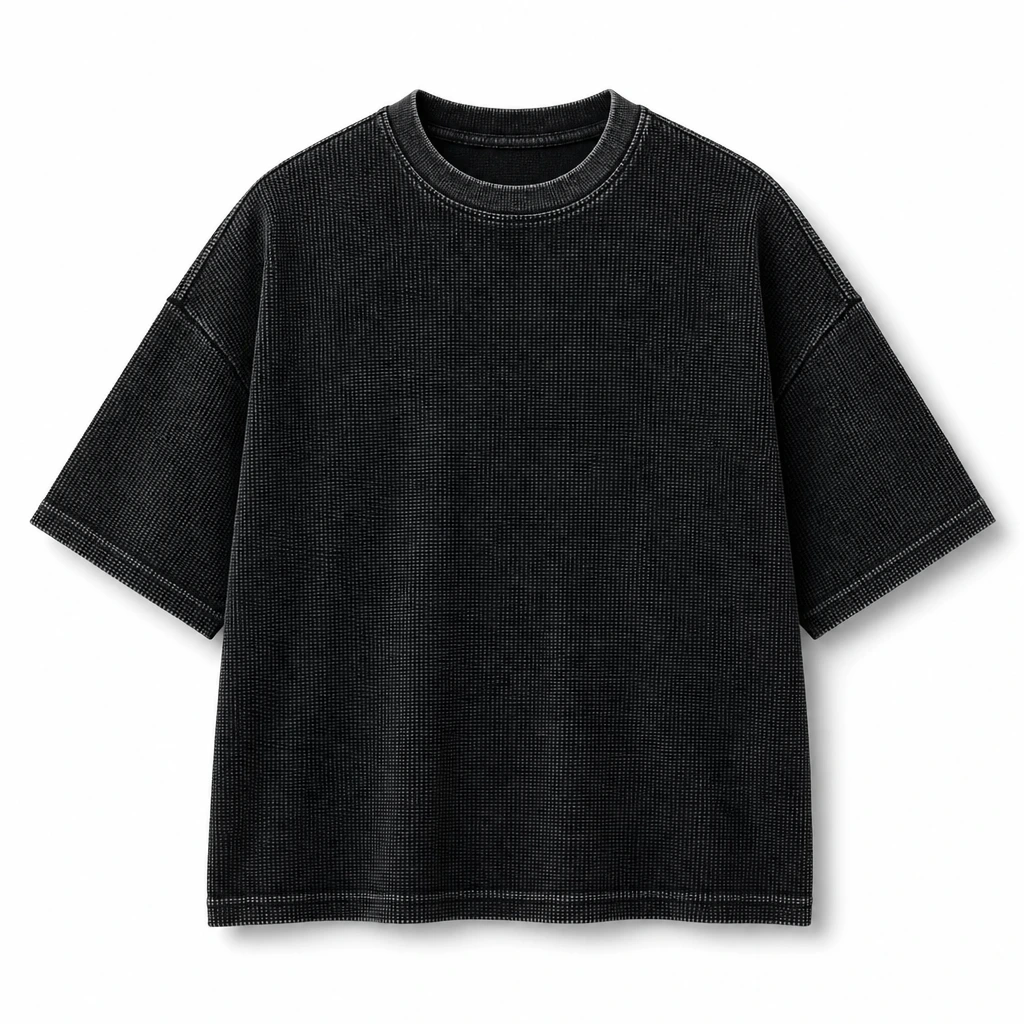 The Reserve Collection BH1003 Thermal Luxe Tee Black front view for custom printing