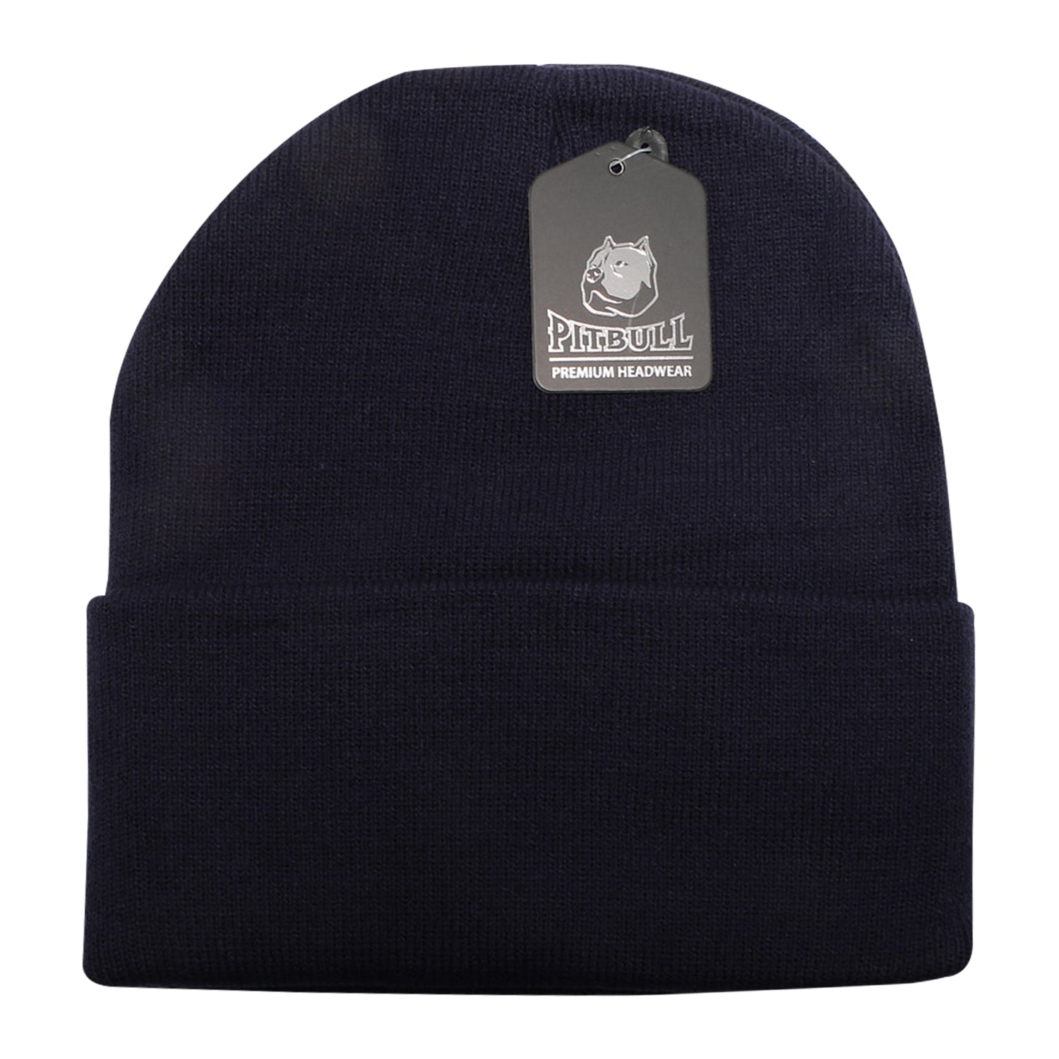 Acrylic Cuffed Beanie DZ NAVY front view for custom printing