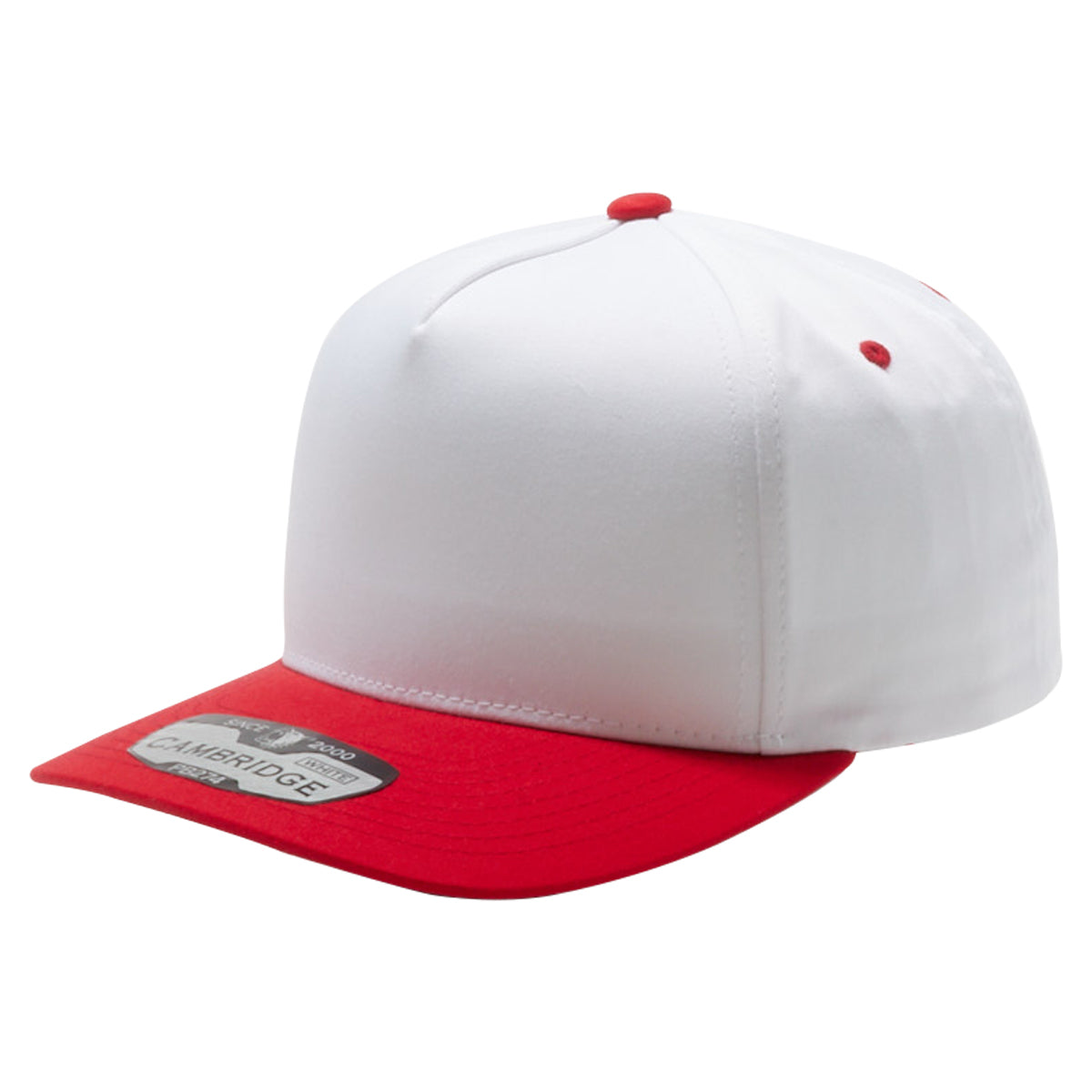 5 Panel High Frame White Two-Tone WHITE/RED front view for custom printing