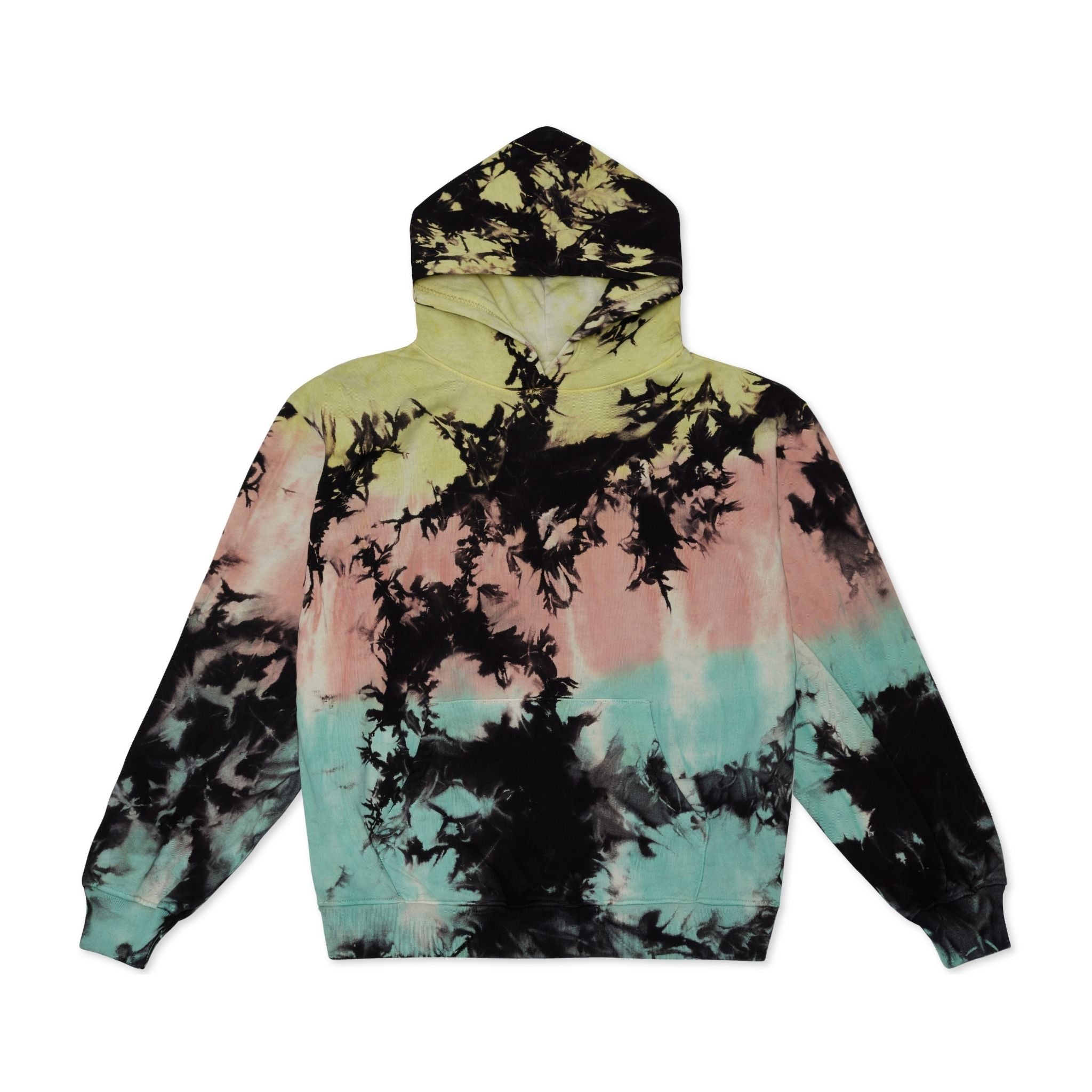 SPECIAL HOODIE 14oz Yellow Peach Green Black front view for custom printing