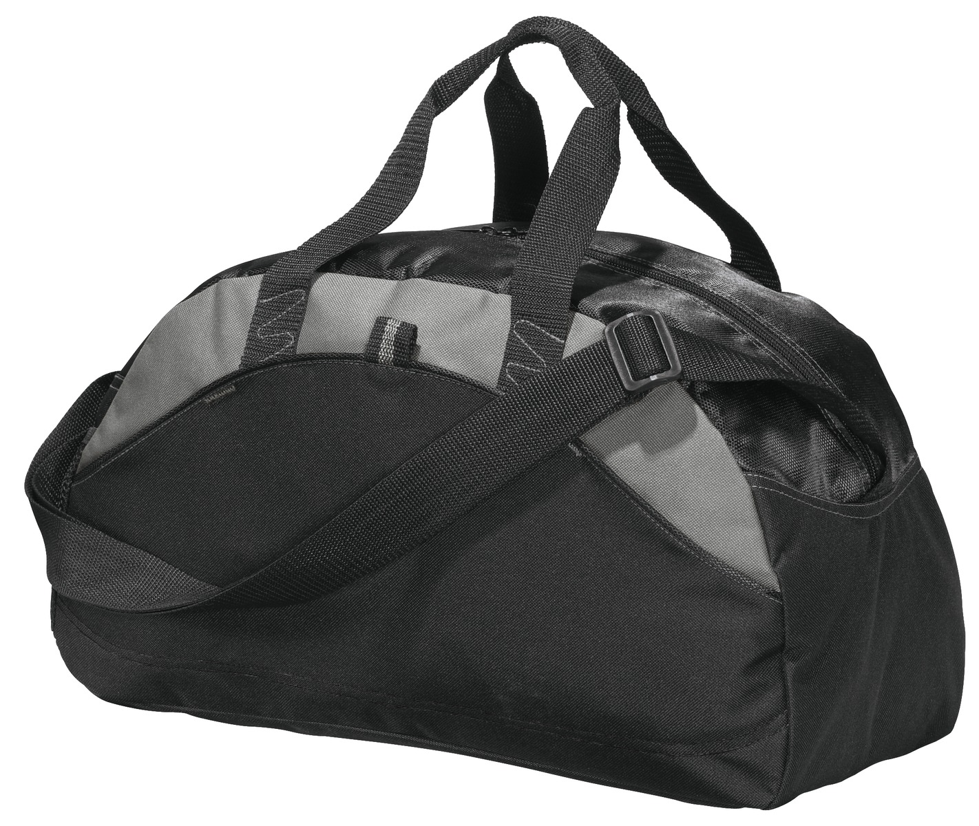 Medium Contrast Duffel Black front view for custom printing