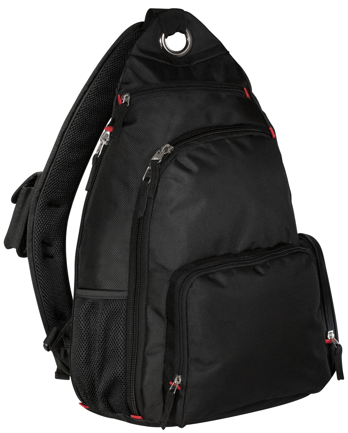 Sling Pack Black front view for custom printing