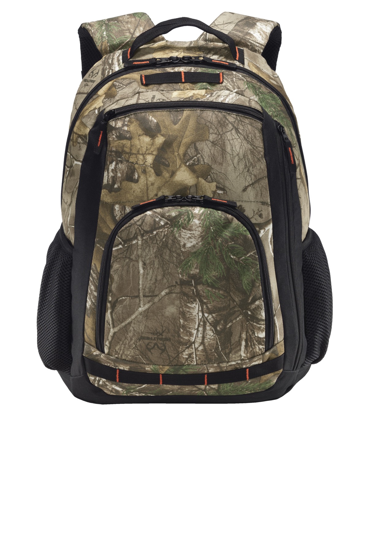 Camo Xtreme Backpack Realtree Xtra/ Black front view for custom printing