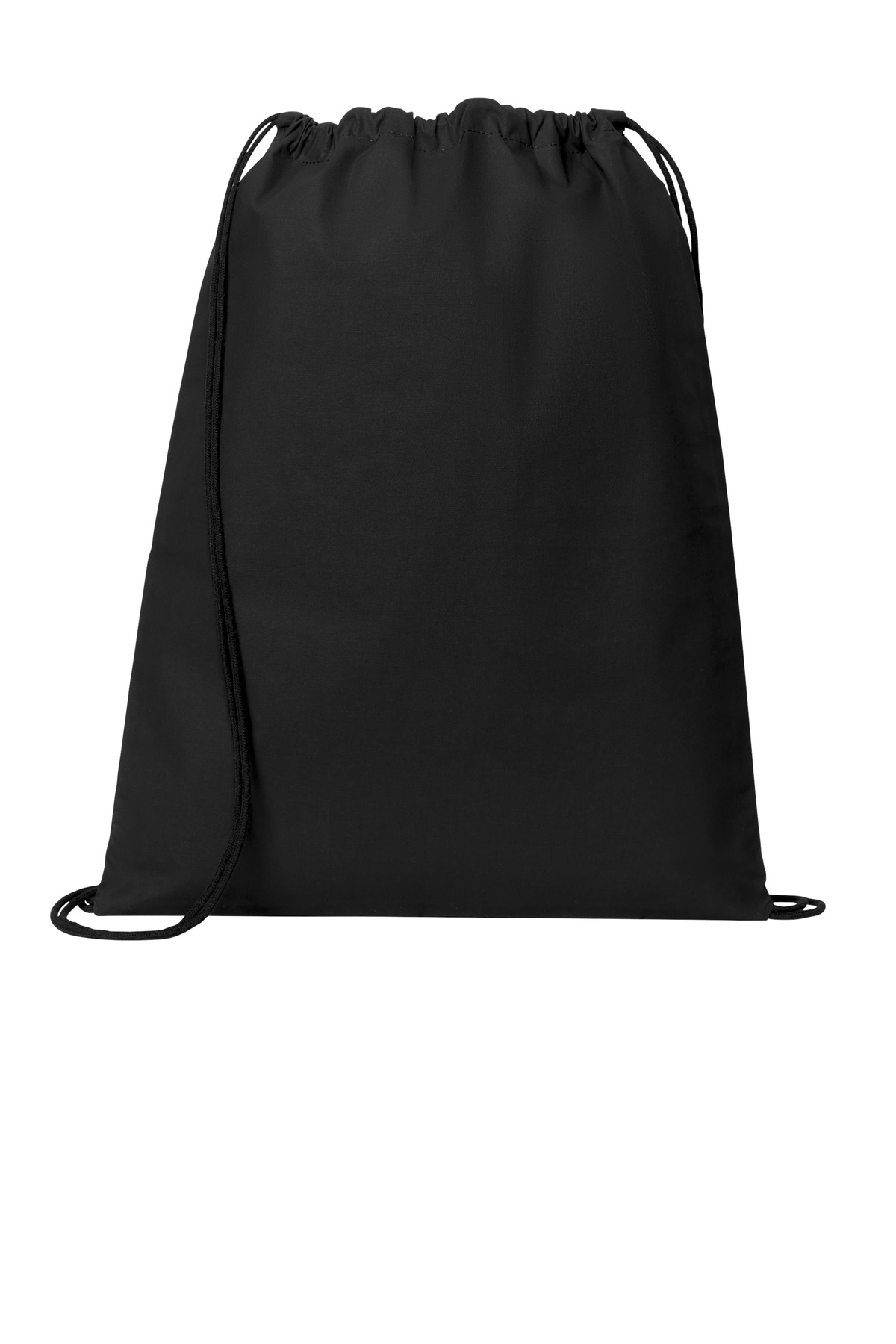Core Cotton Cinch Deep Black front view for custom printing