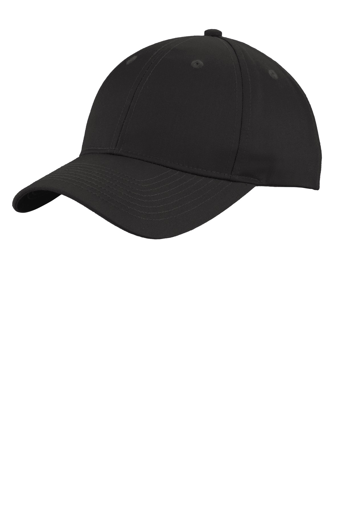 Uniforming Twill Cap Black front view for custom printing