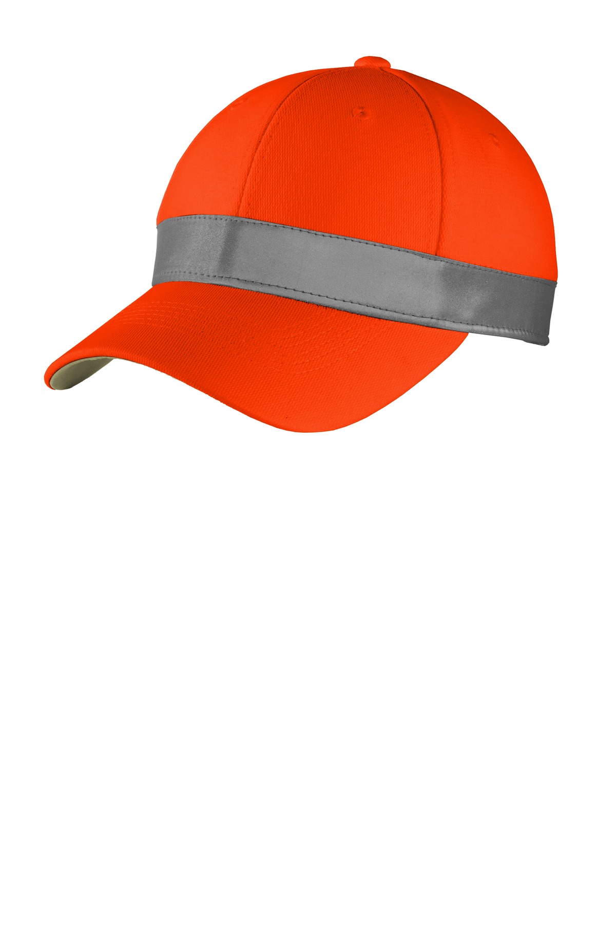 ANSI 107 Safety Cap Safety Orange front view for custom printing
