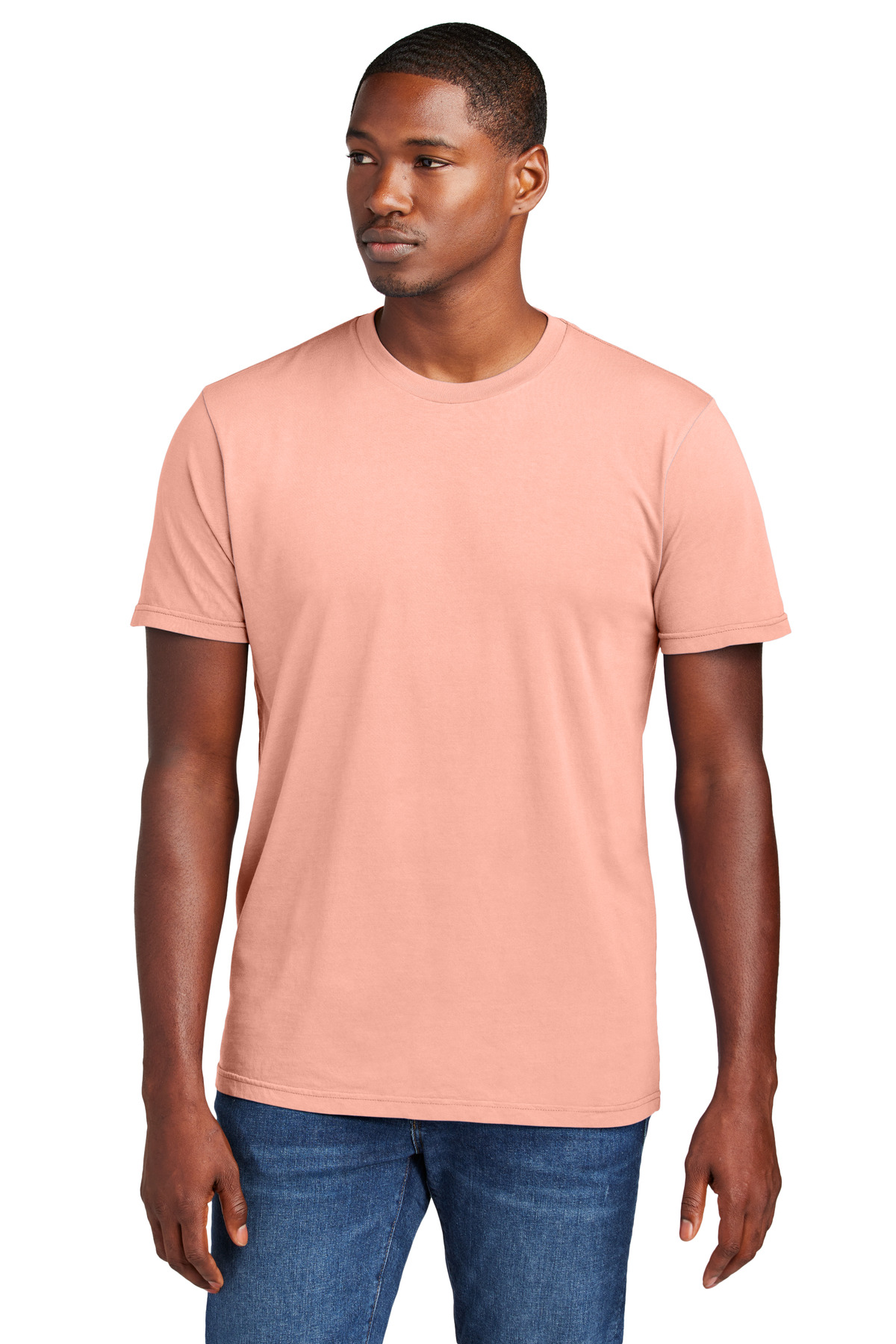 Wash Tee Cactus Rose Pink front view for custom printing