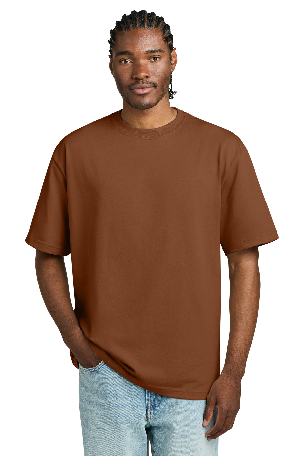 Heavyweight Very Important Tee Baked Clay front view for custom printing