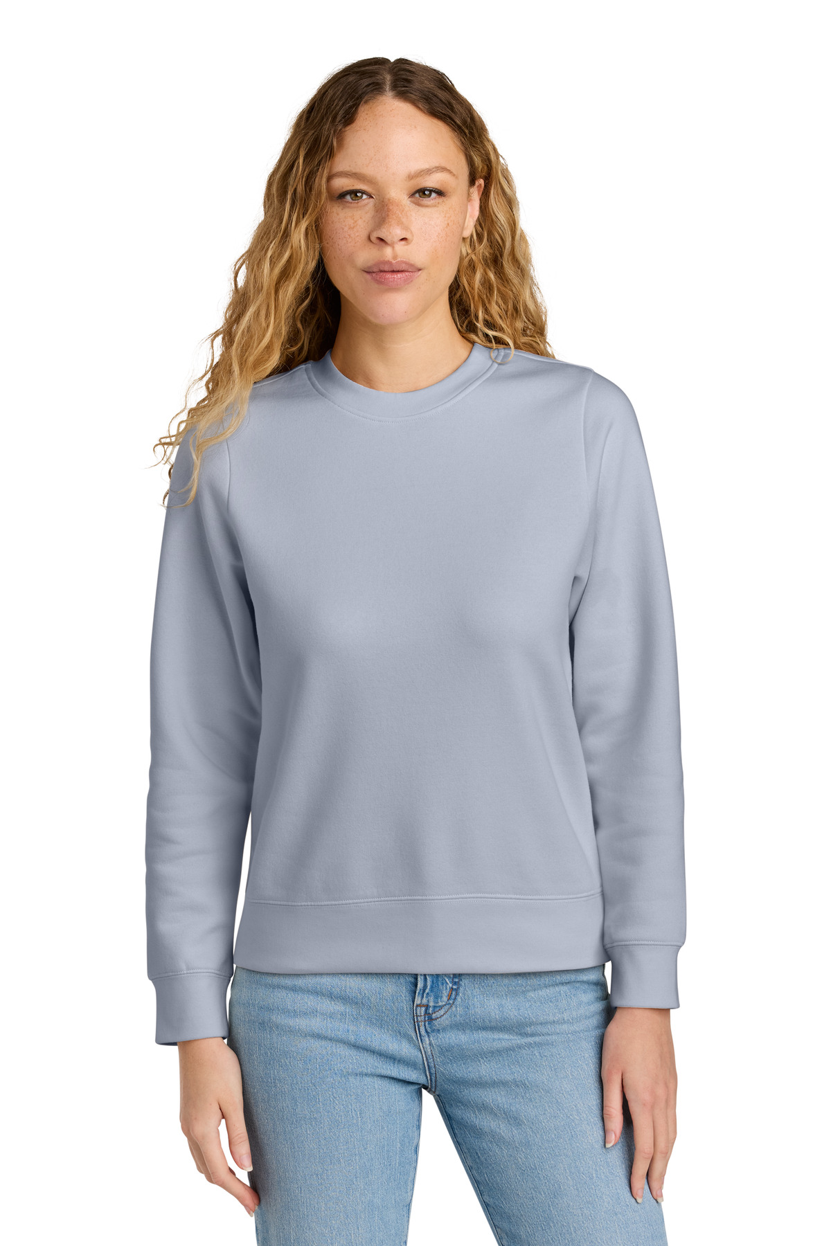 Women's V.I.T. Fleece Crew Icelandic Purple front view for custom printing
