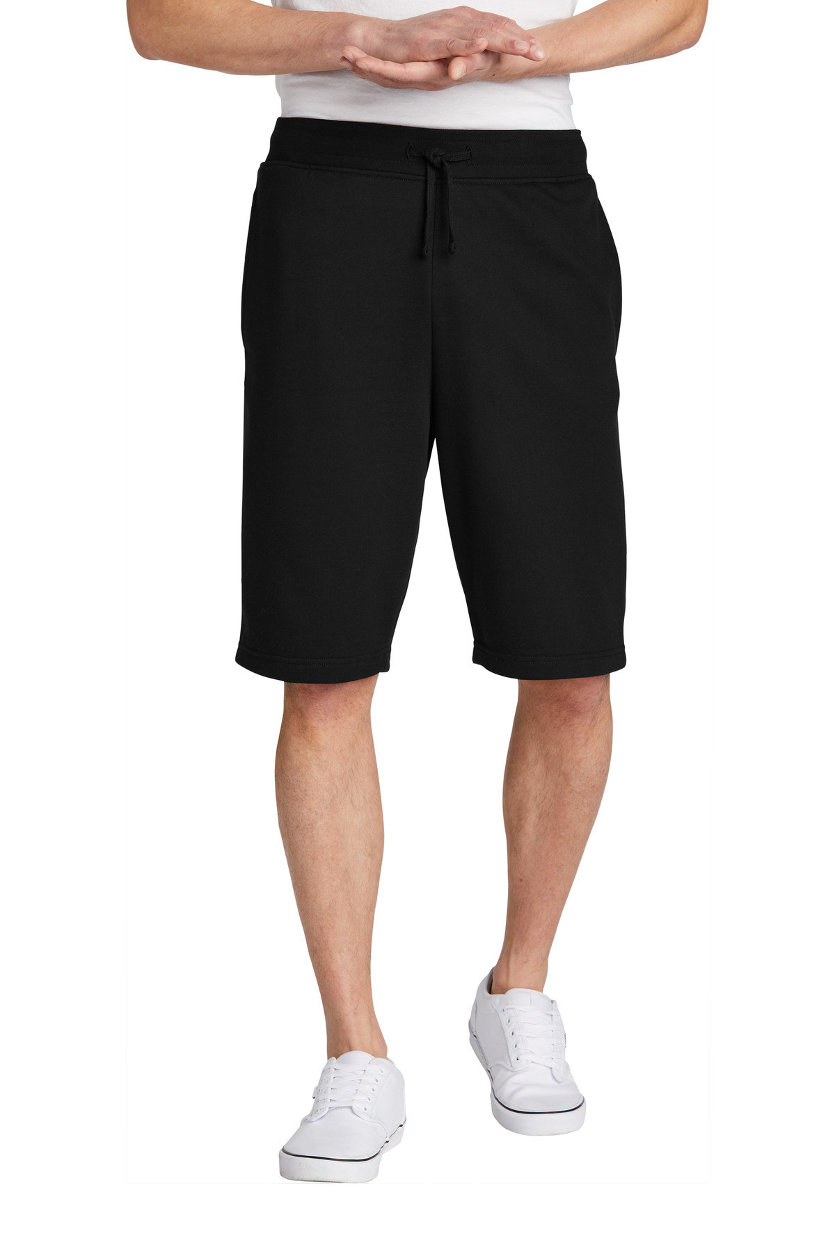 V.I.T. Fleece Short Black front view for custom printing