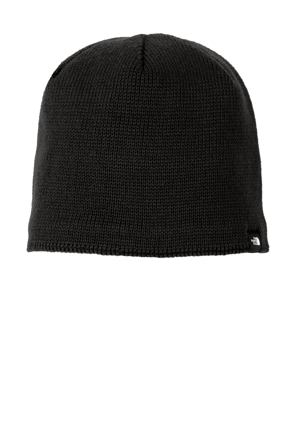 Mountain Beanie TNF Black front view for custom printing