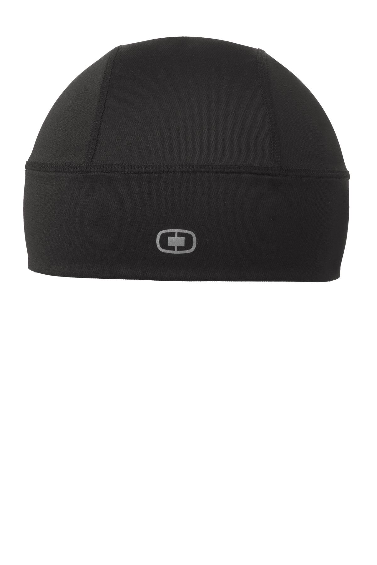 Fulcrum Beanie Blacktop front view for custom printing