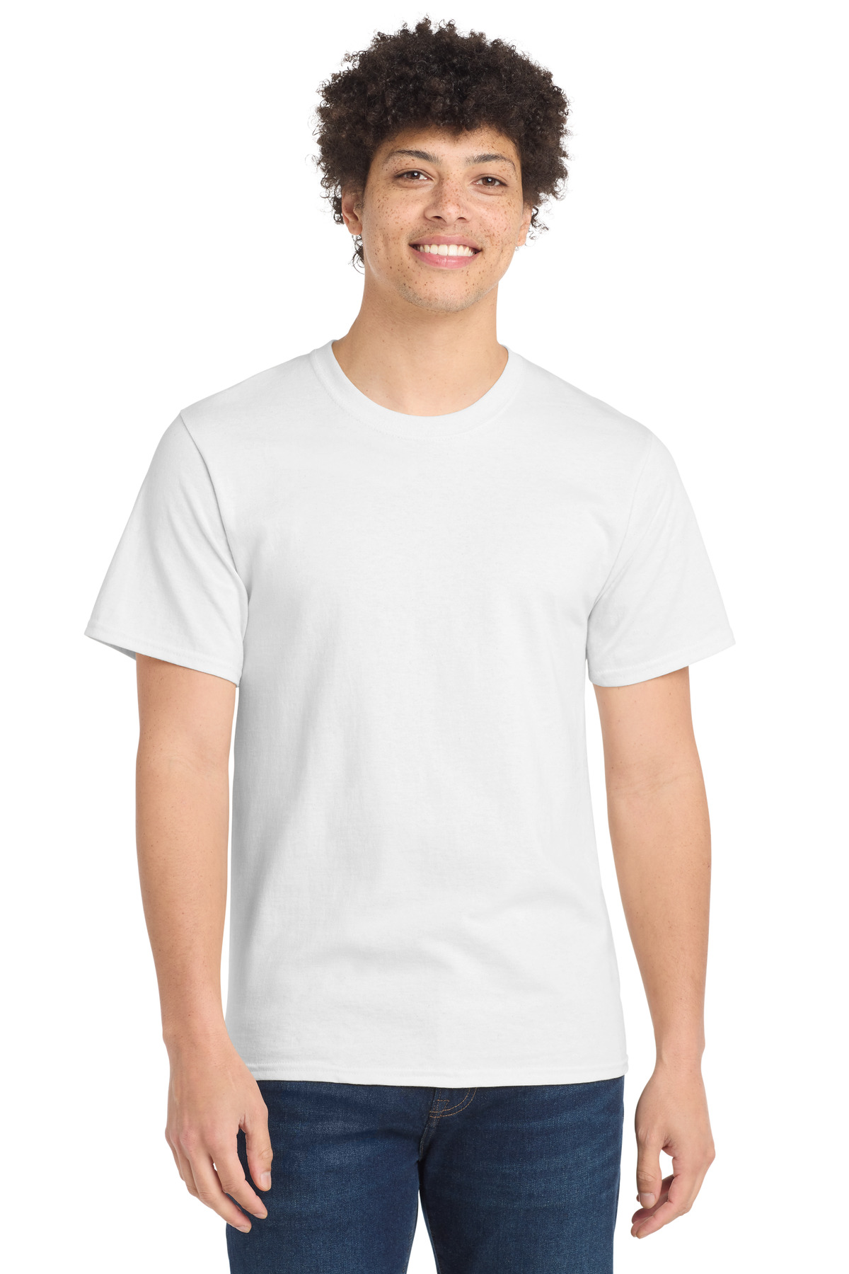 Essential Tee White front view for custom printing