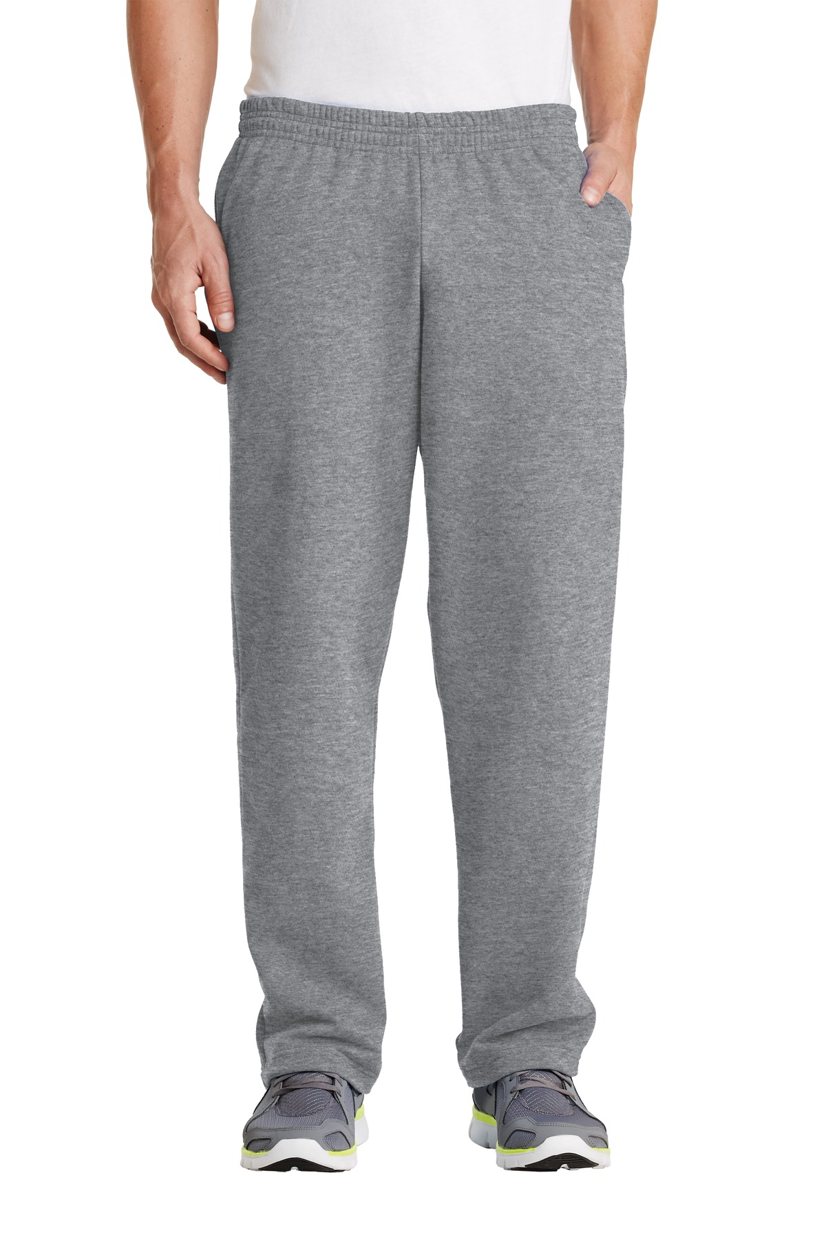 Core Fleece Sweatpant with Pockets Athletic Heather front view for custom printing