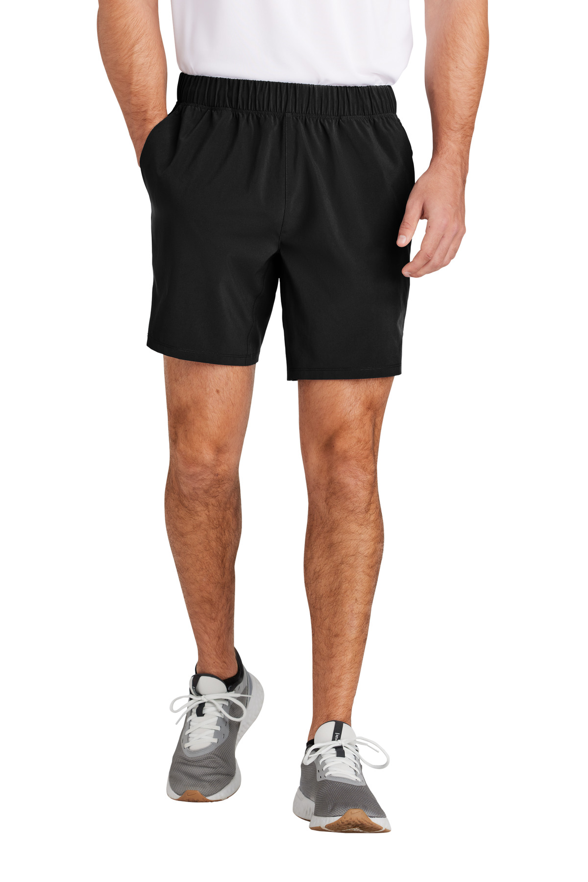 Repeat 7' Short Black front view for custom printing