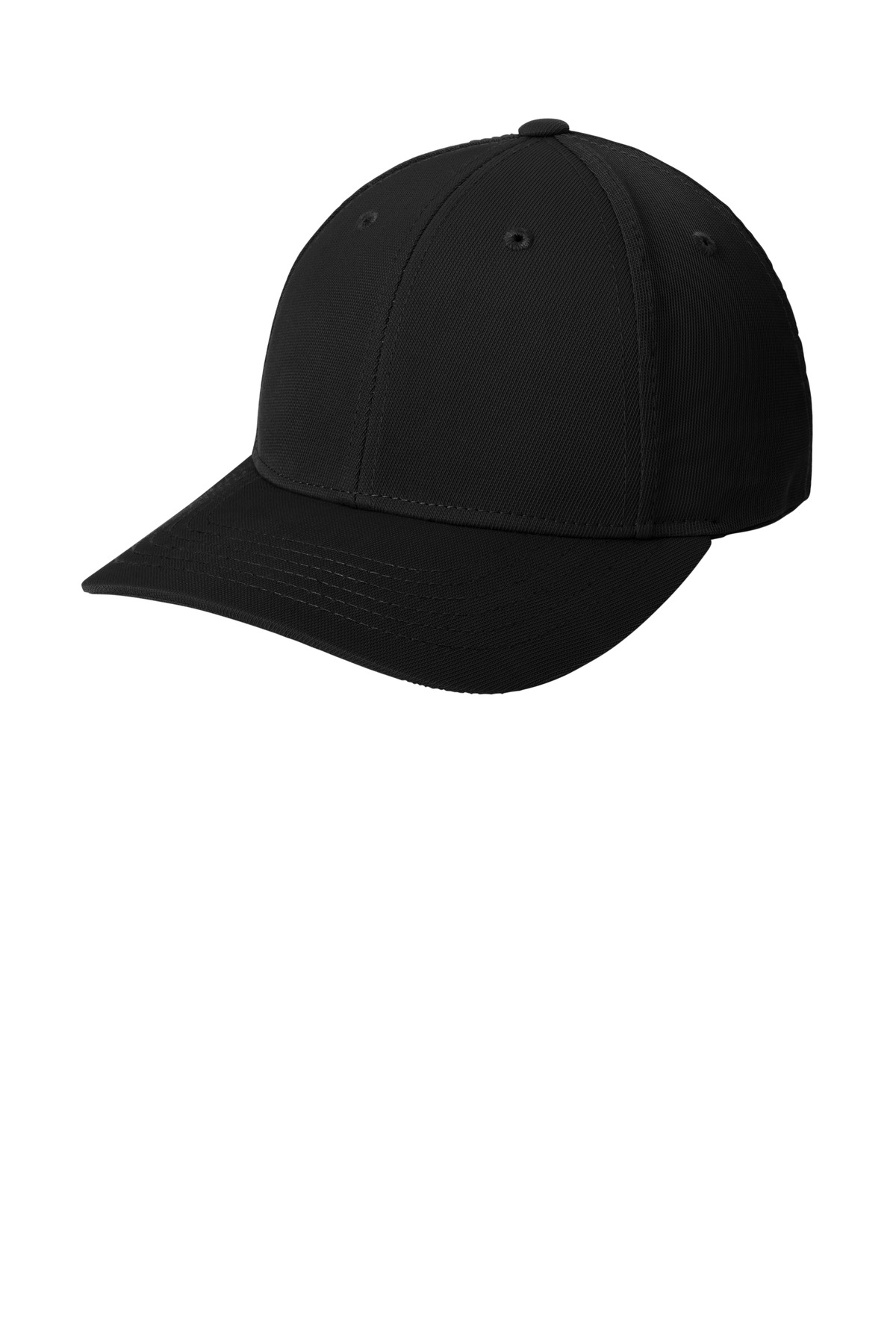 Dry Zone Nylon Cap Black front view for custom printing