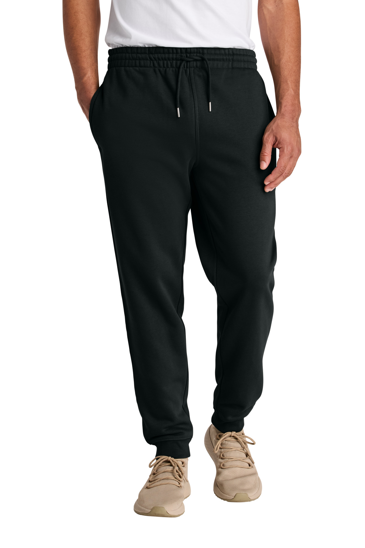 Unisex Flyer Jogger Black front view for custom printing
