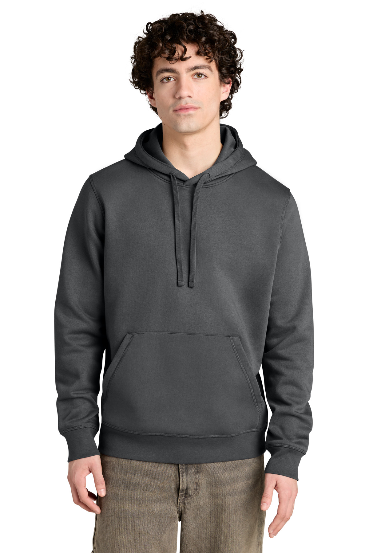 Unisex Drummer 2.0 Hooded Sweatshirt Anthracite front view for custom printing