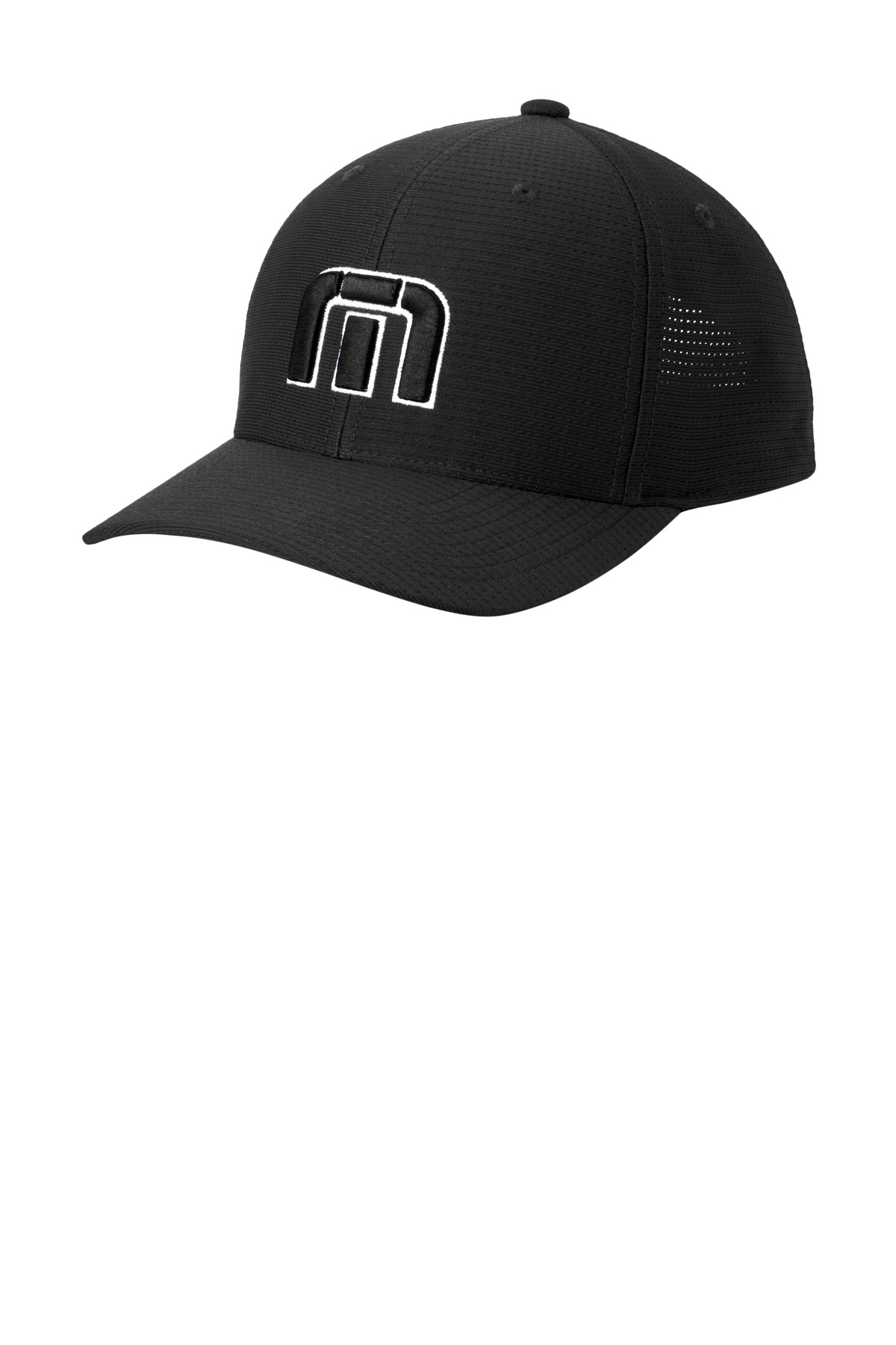 Front Icon Cap Black front view for custom printing