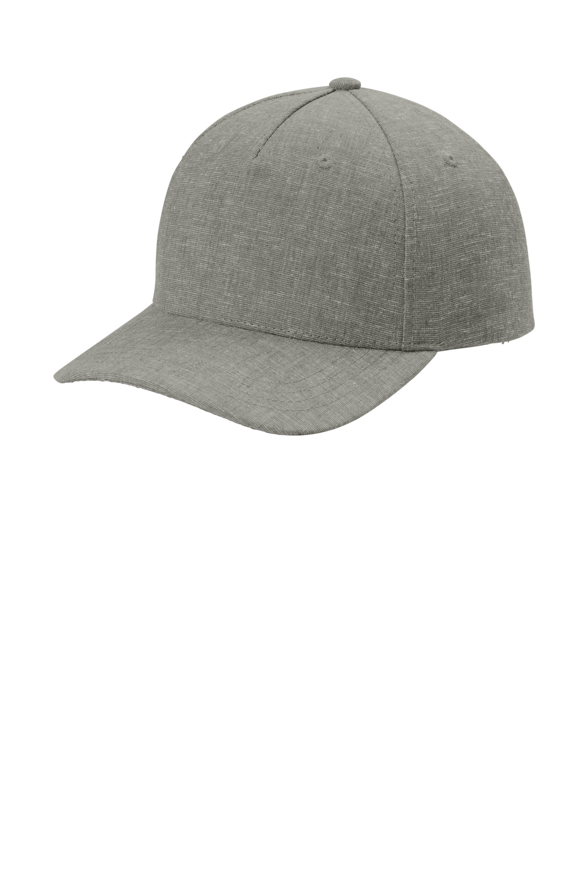 Hemp Cap Gargoyle Grey Heather front view for custom printing