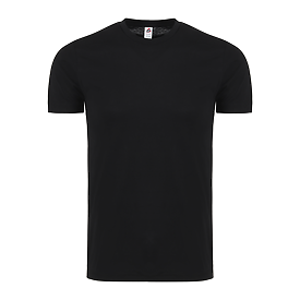 Adult Everyday Tee Black front view for custom printing