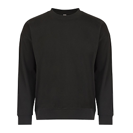 Premium Hvywht Adult Crw Sweatshirt Black front view for custom printing
