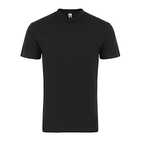 Men's Heavy Tee Black front view for custom printing