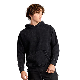 Adult Mineral Hoodie Mineral Black front view for custom printing