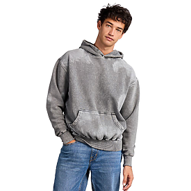 Adult Grunge Hoodie Deep Fog front view for custom printing
