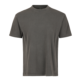 Adult Premium 7.7 oz Tee Ash Black front view for custom printing